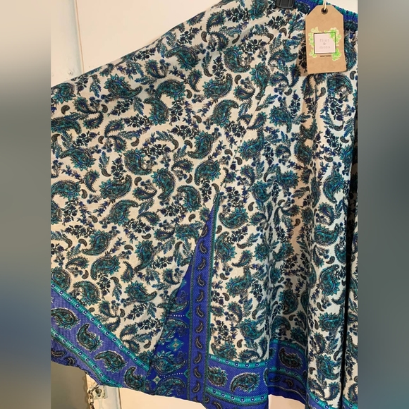 flint & moss Skirts Flint Moss Paisley Satin Skirt Poshmark